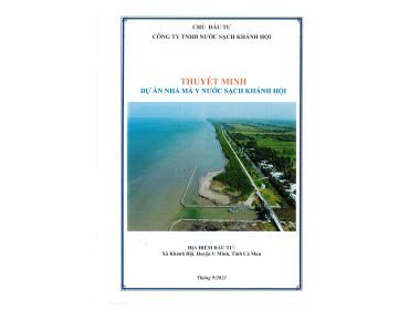 DỰ ÁN NHÀ MÁY NƯỚC SẠCH KHÁNH HỘI